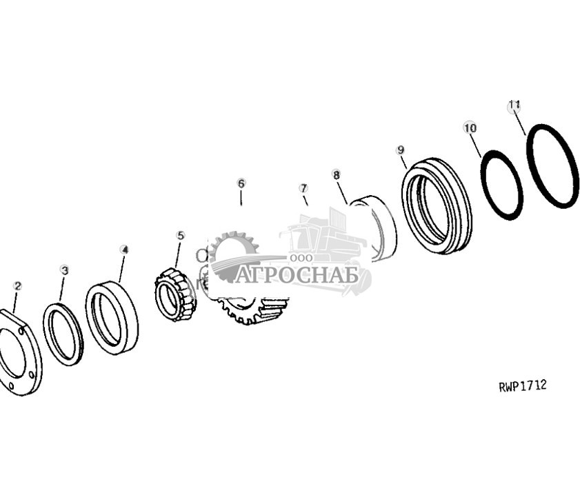 PTO Lower Drive Gear And Brake Piston 